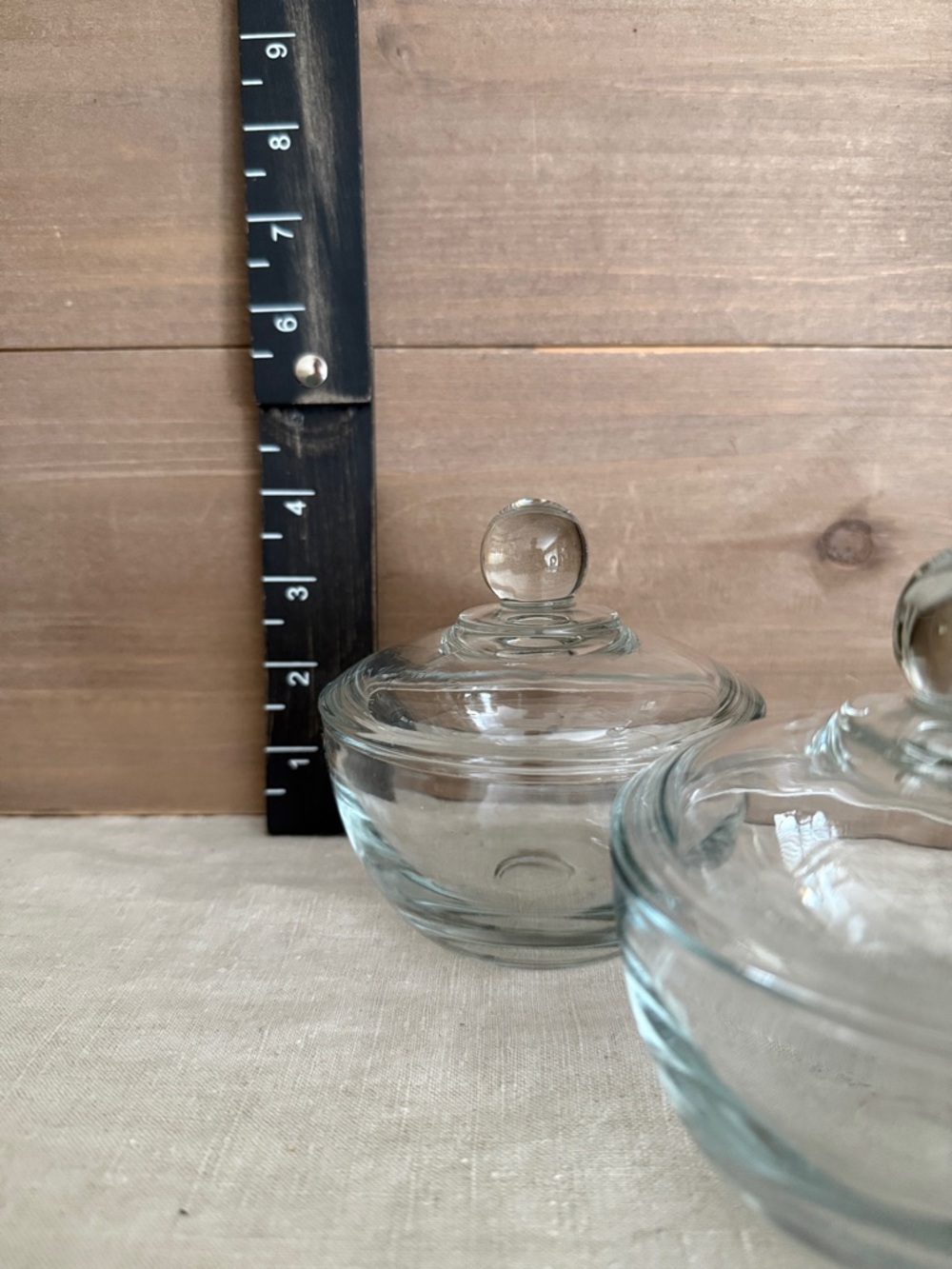 Clear Glass Lidded Bowls - Set of 2 - Picture 5 of 5